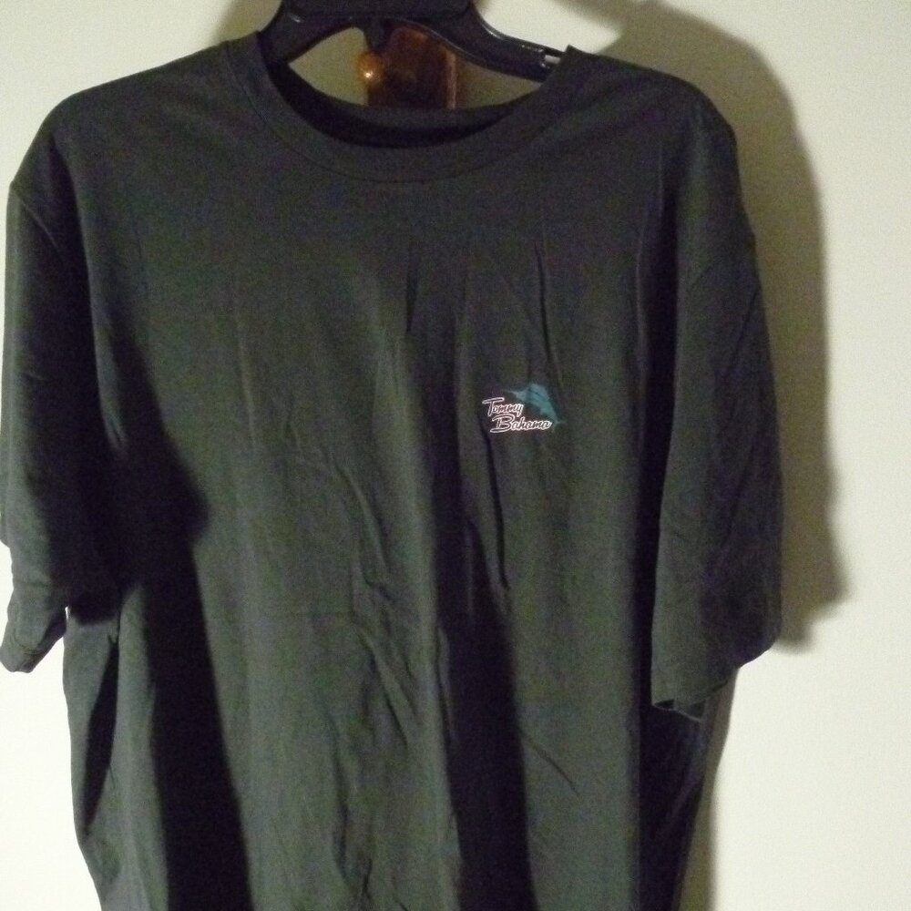 NWOT  TOMMY BAHAMA THE WHEEL DEAL  TSHIRT TEE - DARK GRAY - XL